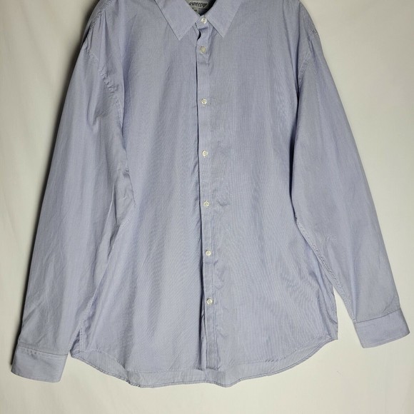 Jeremy Argyle NYC Men's Button Up Dress Shirt Long Sleeve Blue Checkered XXL - Picture 3 of 9
